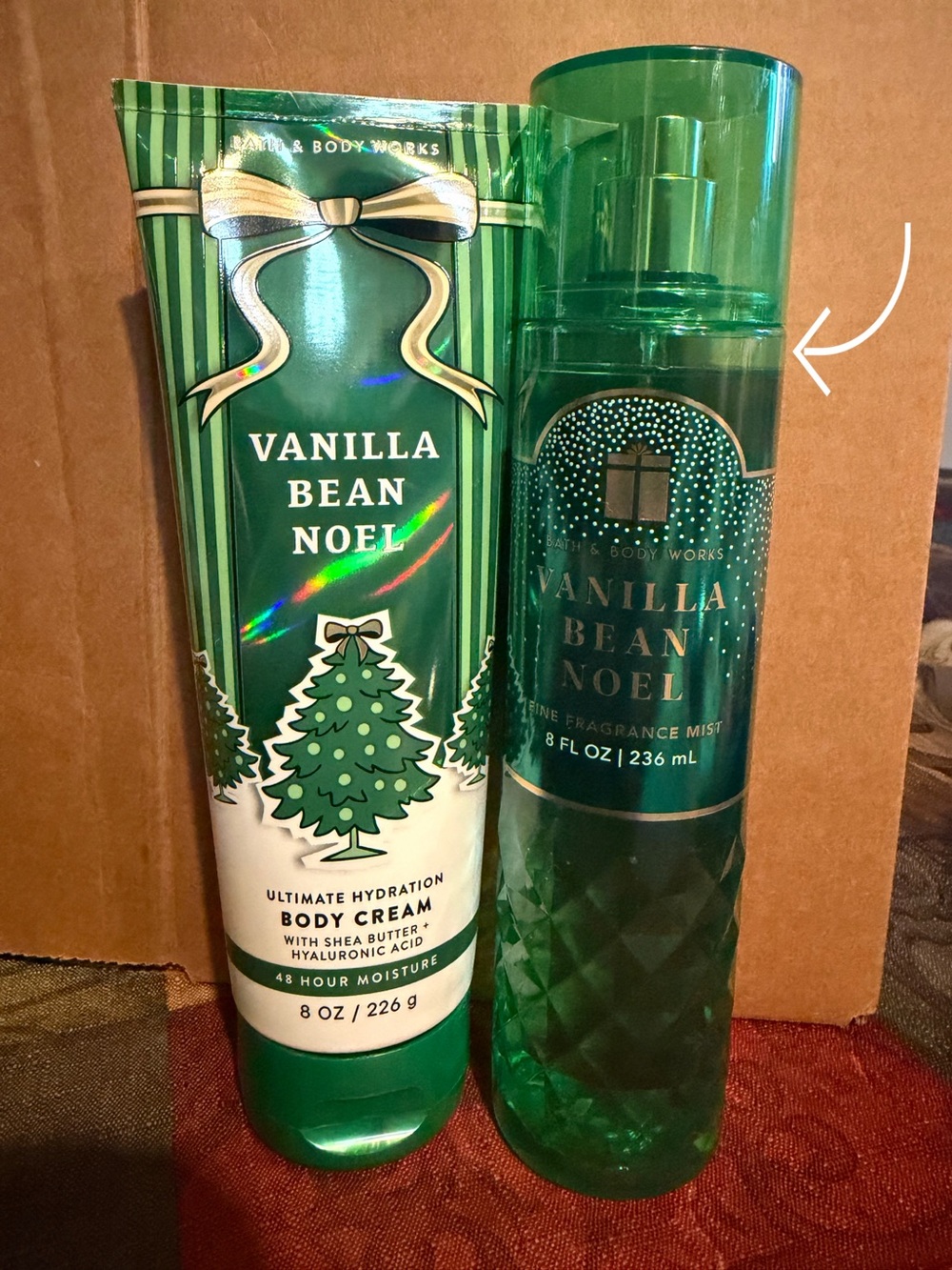 Bath and Body Works Vanilla Bean Lotion Body Cream and Body Spray Fragrance